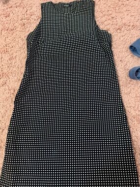 kate spade Black and White Polka Dot Midi Dress